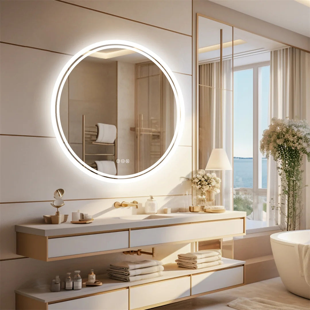 Stylish LED Round Bathroom Mirror