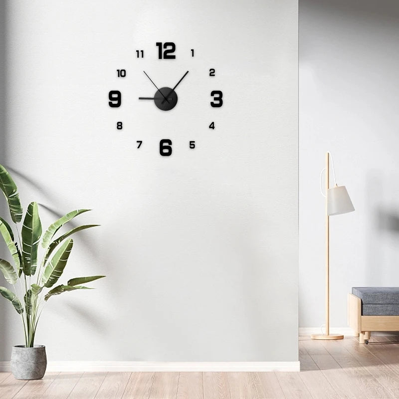 Frameless DIY Wall Clock for Modern Homes