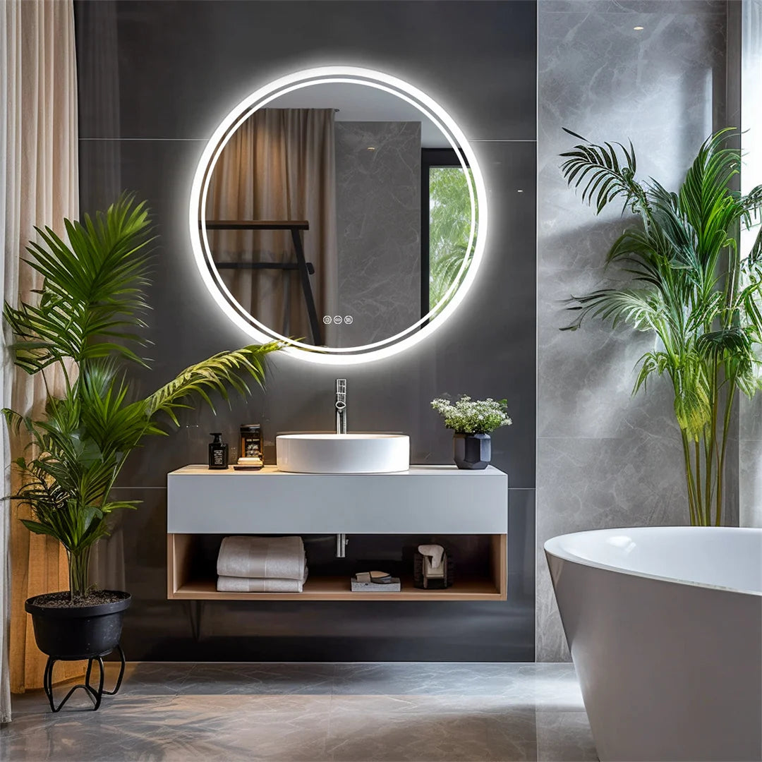 Stylish LED Round Bathroom Mirror