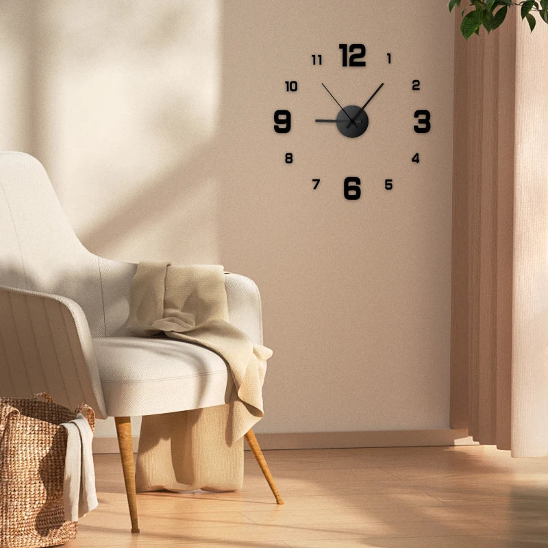 Frameless DIY Wall Clock for Modern Homes